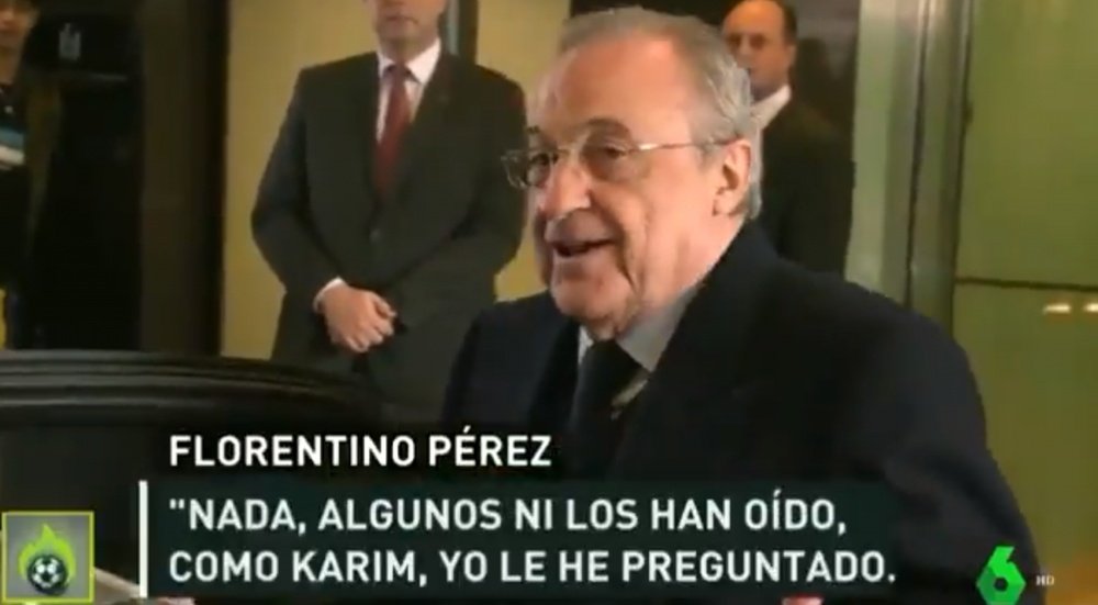 Florentino Pérez habló sobre el incidente de los petardos. Captura/Jugones