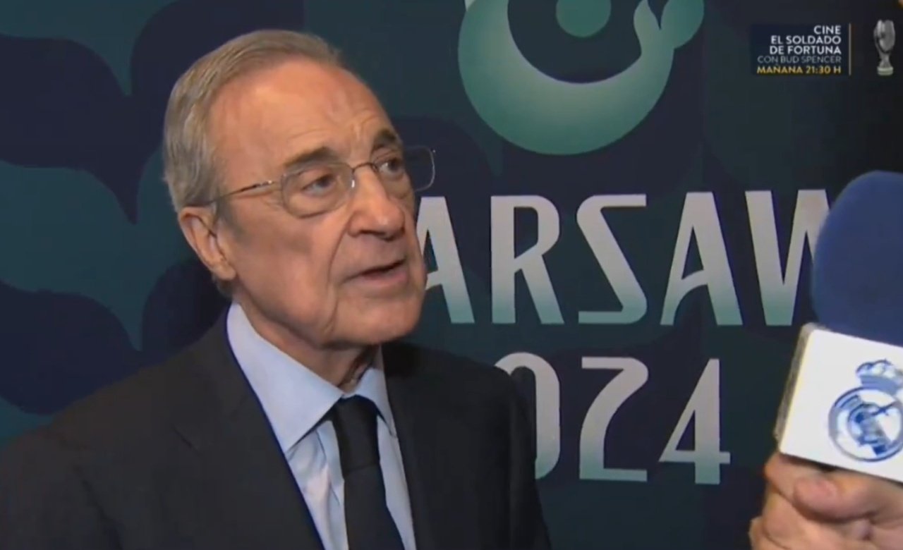 Florentino Perez was full of praise for Mbappe on Wednesday. Screenshot/RealMadridTV