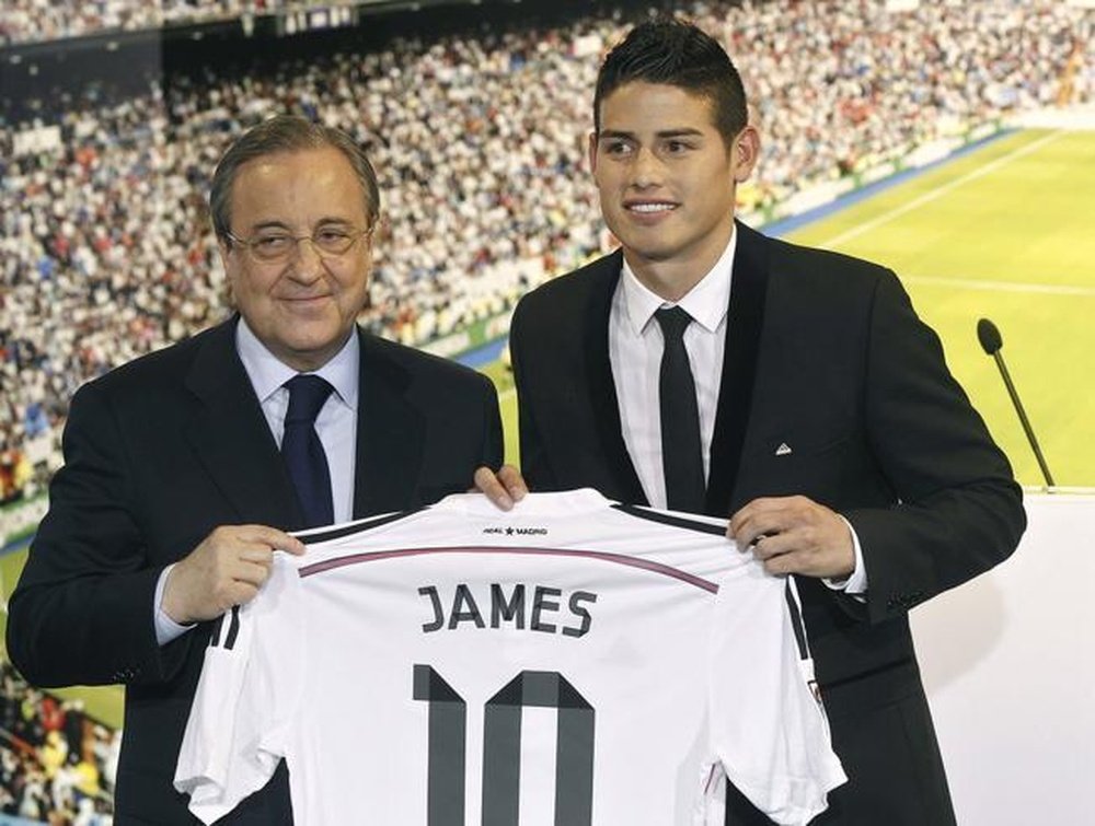 James fue presentado hace ya 9 años con el Madrid. EFE