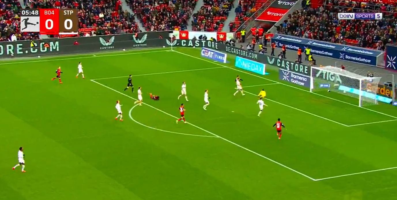 Florian Wirtz si mette in mostra contro il St. Pauli segnando dopo soli 6 minuti con un tunnel su un avversario e un destro imprendibile per il portiere. Un chiaro messaggio all'Inter in vista della sfida di Champions League di martedì prossimo.