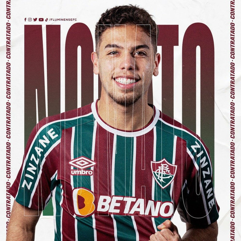 Fluminense anuncia a contratação do meia Nonato procedente do Internacional. Twiter @FluminenseFC