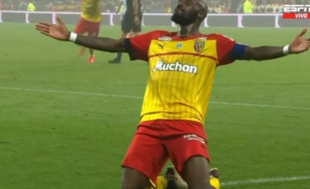 Fofana marcó para el Lens. Captura/ESPN2