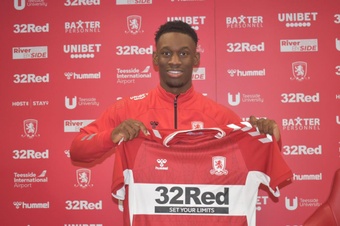 Folarin Balogun has moved to Middlesbrough on loan. Twitter/Boro