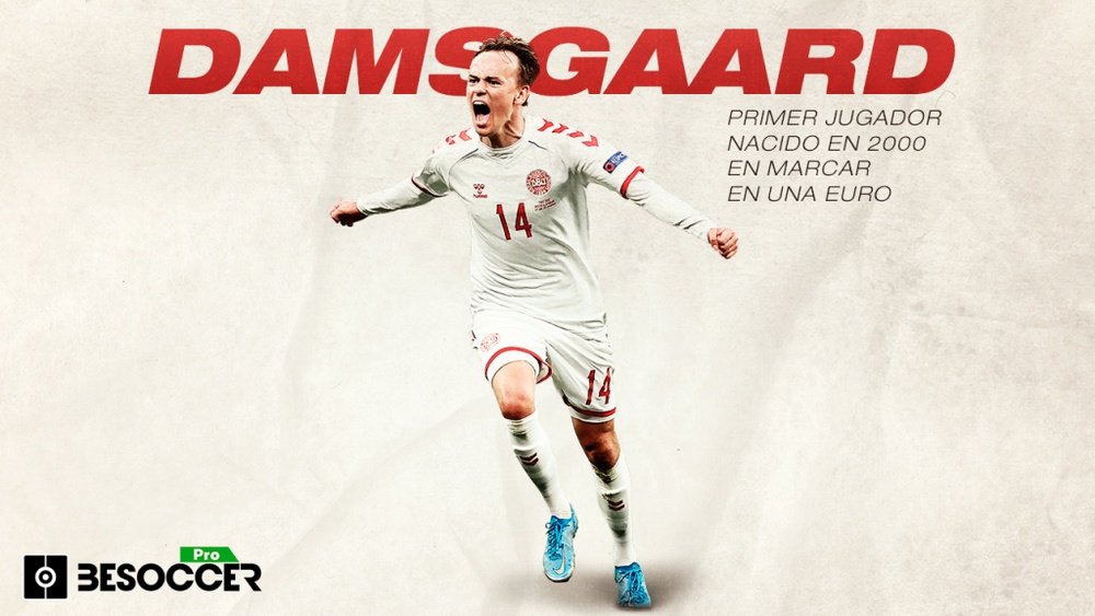 Damsgaard es uno de los 22 jugadores nacidos en el siglo XXI de la Eurocopa 2020. BeSoccer Pro