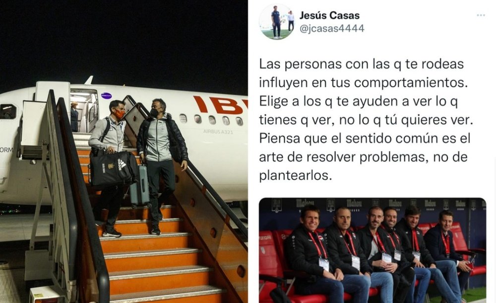 Jesús Casas criticó a Luis Enrique... y borró su mensaje después. EFE-Captura/Twitter/jcasas4444