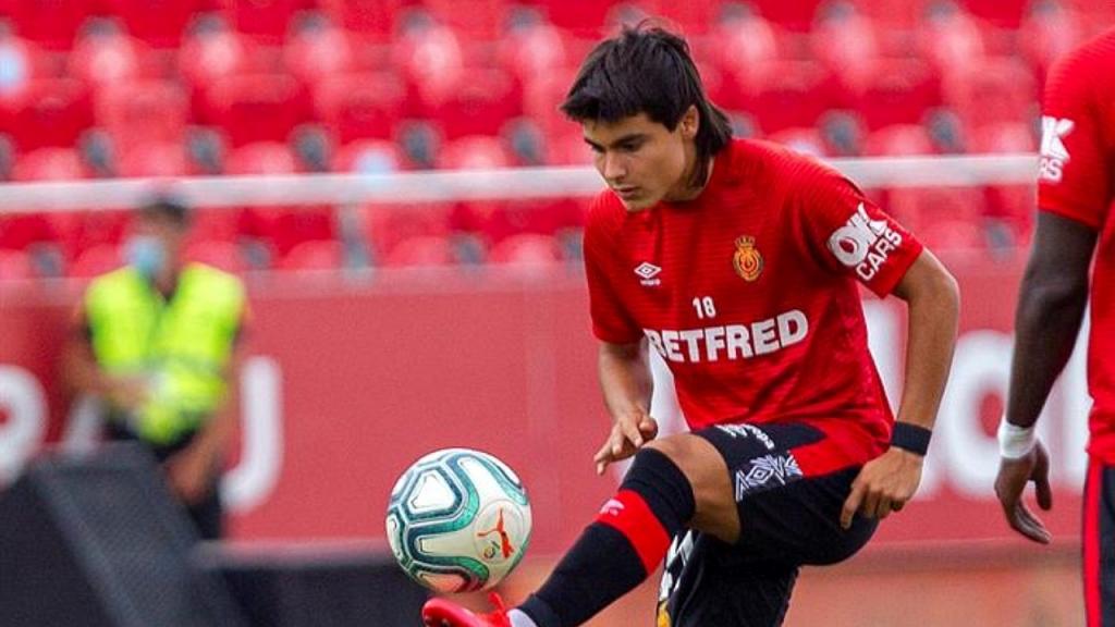 Luka Romero, durante un partido con el Mallorca