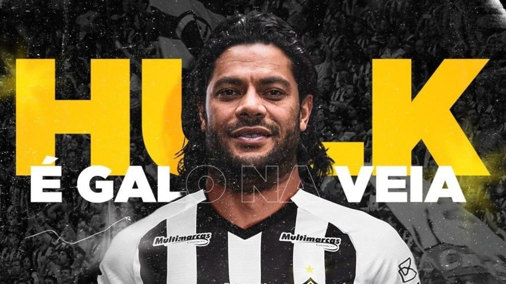 Hulk assinou contrato com o Atlético Mineiro. Twitter/GaloNaVeia
