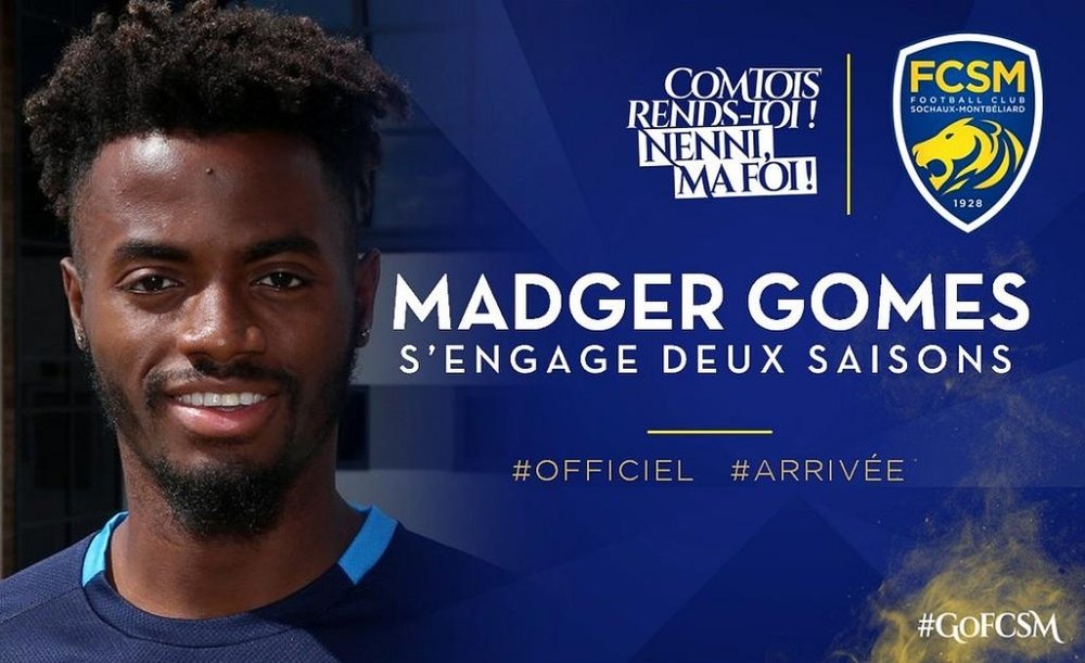 Cuarto equipo para Madger Gomes. FCSM_officiel