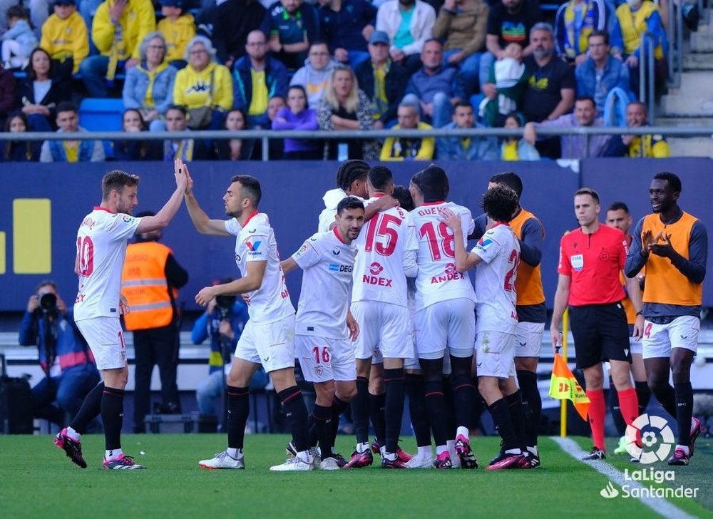 El Sevilla venció al Cádiz por 0-2. LaLiga