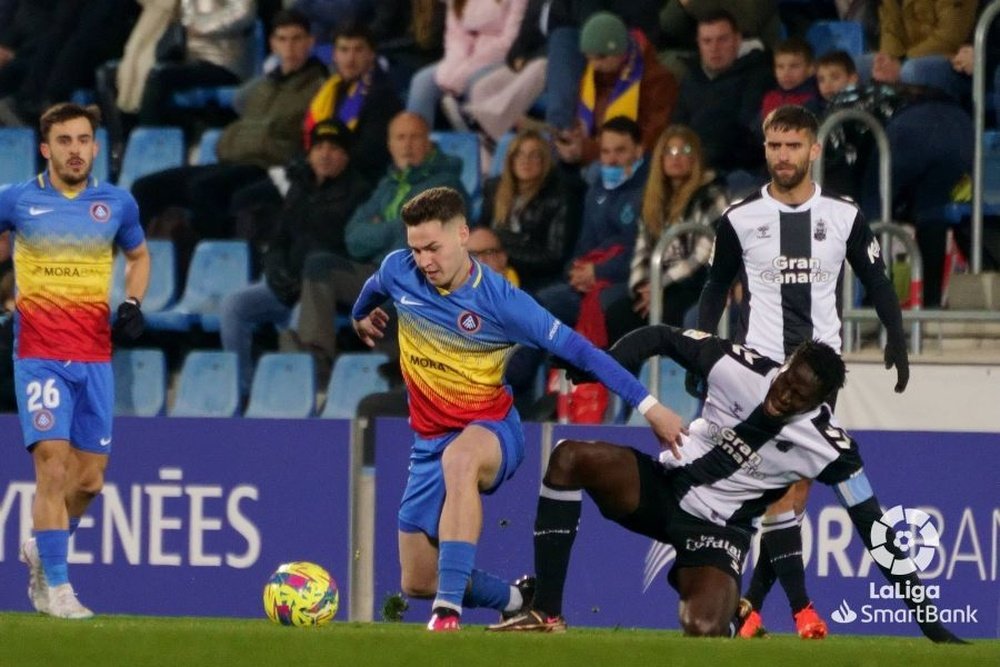Con uno menos, el Andorra logró un punto ante Las Palmas, líder de Segunda. LaLiga