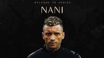 El Venezia anunció a Nani. Twitter/VeneziaFC_EN