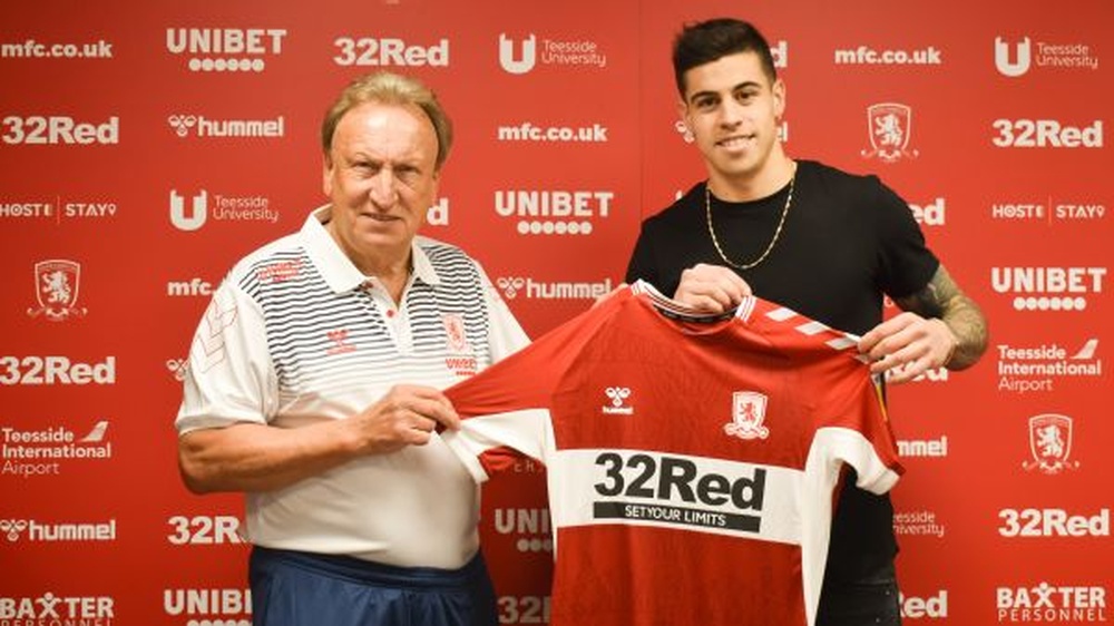 Martín Payero llega al Middlesbrough. Twitter/Middlesbrough FC