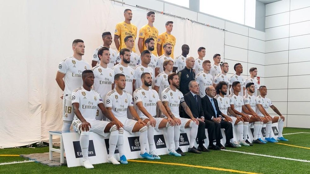 Le Real Madrid sort sa photo officielle pour la saison 2019-20. EFE/Chema Moya/Archivo