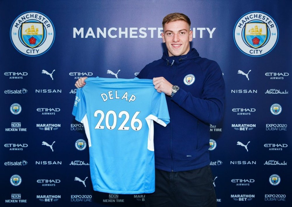 Liam Delap va être prêté à un club de Championship. Twitter/ManCity