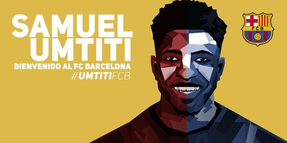 Montage de bienvenue à Samuel Umtiti. FCBarcelona