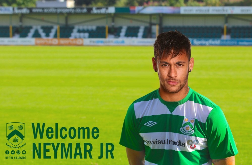 North Ferriby United took to Twitter to claim they had signed Neymar. NFU