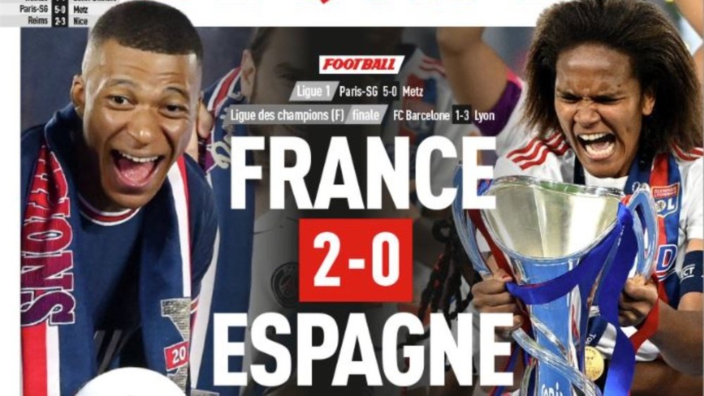 El rotativo galo pone al fútbol francés por encima del español. L'Équipe