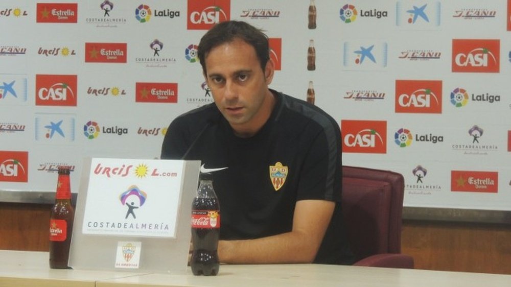 El entrenador del Almería se mostró satisfecho por la temporada de su equipo. UDAlmeria