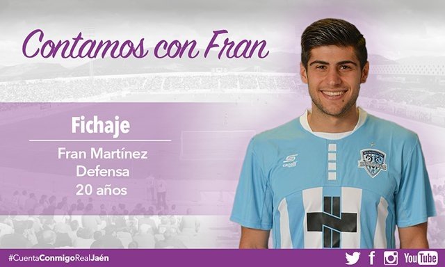 Fran Martínez, nuevo jugador del Real Jaén. RealJaénCF