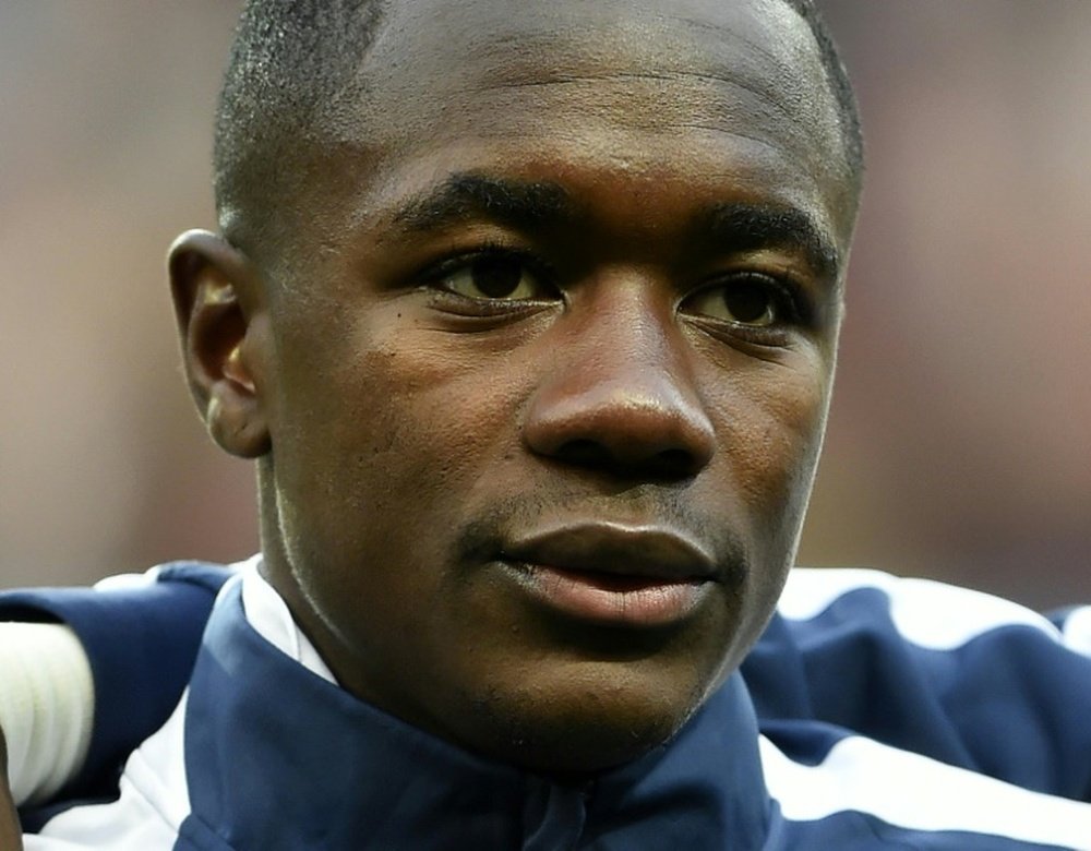 France midfielder Giannelli Imbula before the start of a Under-21 international against Sweden in Le Mans, western France, on October 10, 2014