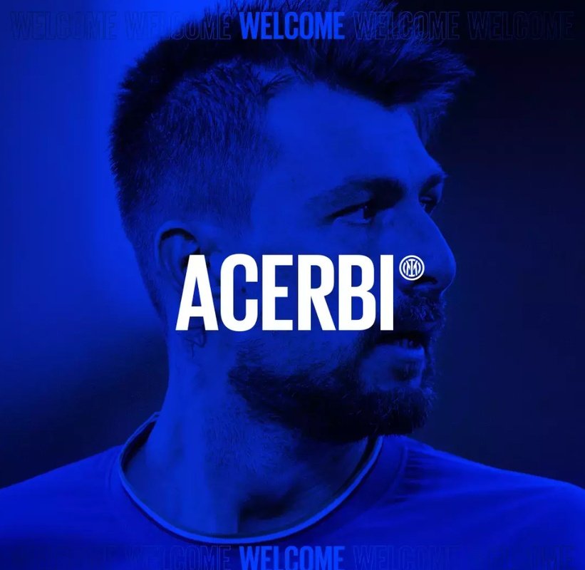 Francesco Acerbi é o mais novo reforço da Inter de Milão. Twitter @Inter
