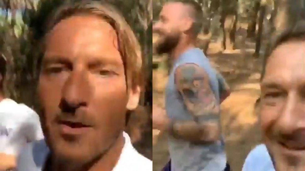De Rossi tem Totti como preparador físico antes de ir ao Boca. Instagram/FrancescoTotti