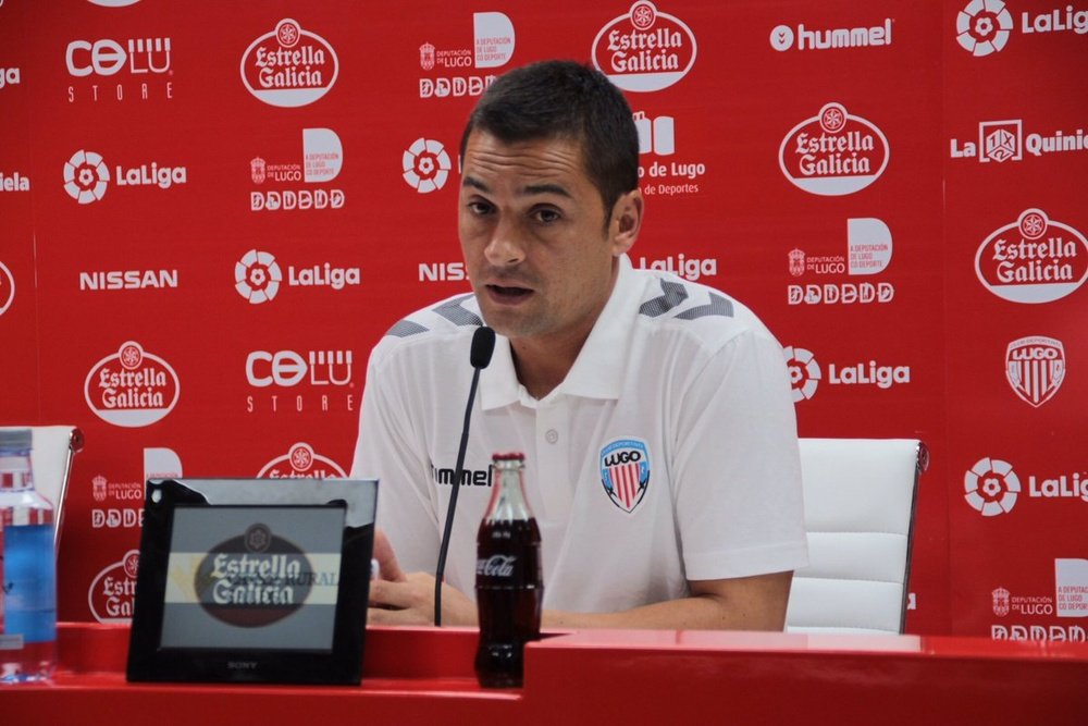 El técnico del Lugo analizó el partido ante el Numancia. CDLugo