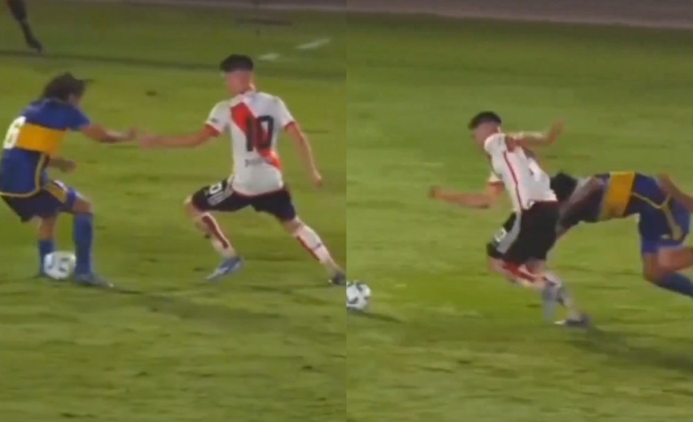 Mastantuono es uno de los mayores talentos de River. Capturas/AFA