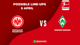 Check out the possible lineups for the Bundesliga matchday 28 clash between Eintracht Frankfurt and Werder Bremen at the Deutsche Bank Park, which kicks off at 20:30 CEST.