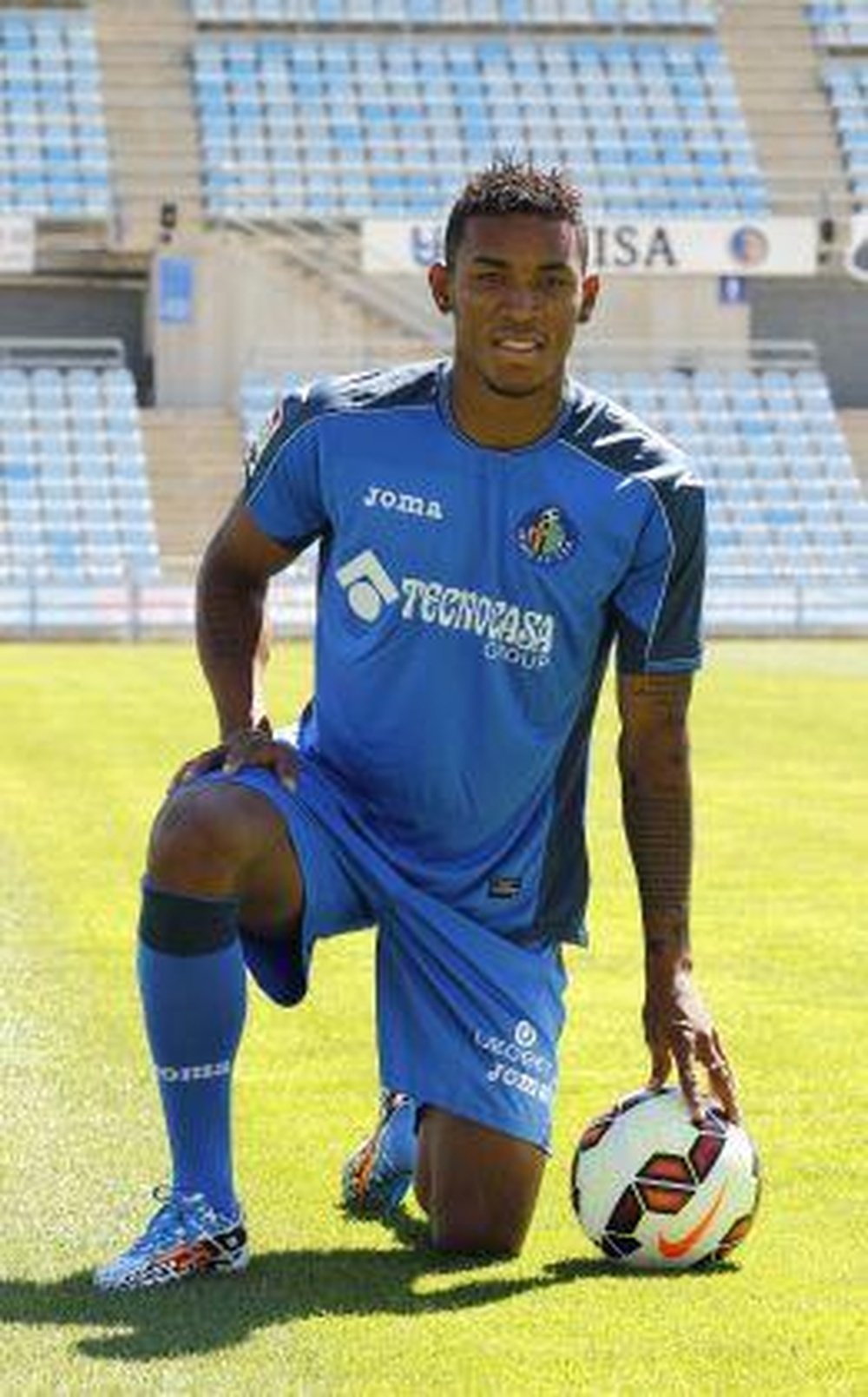 Freddy Hinestroza, durante su presentación con el Getafe. Twitter