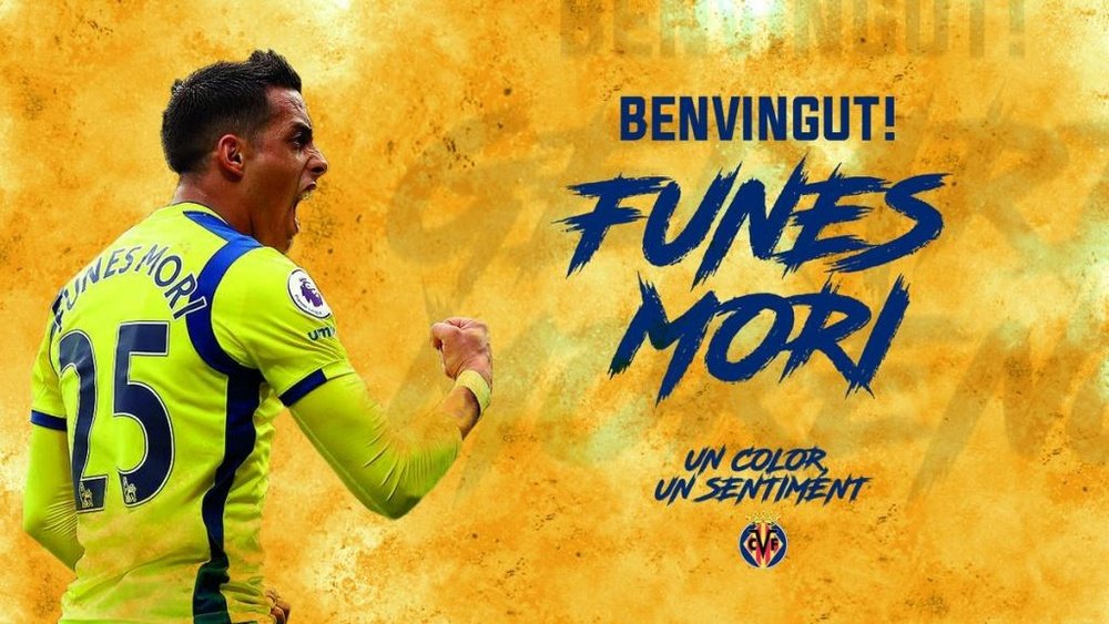 Funes Mori passes des 'Toffees' au 'Sous-marin jaune'. VillarrealCF