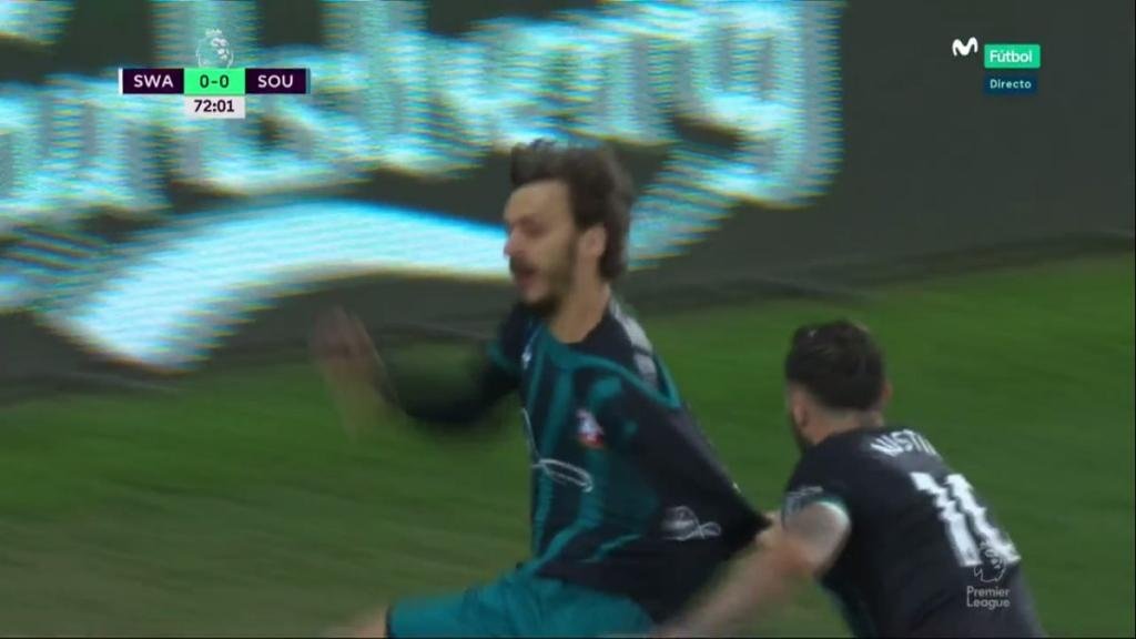 Gabbiadini broke the deadlock at the Liberty. Captura