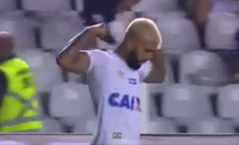 Gabigol dejó un 'hat trick' y un tanto espectacular en la Copa de Brasil. Captura