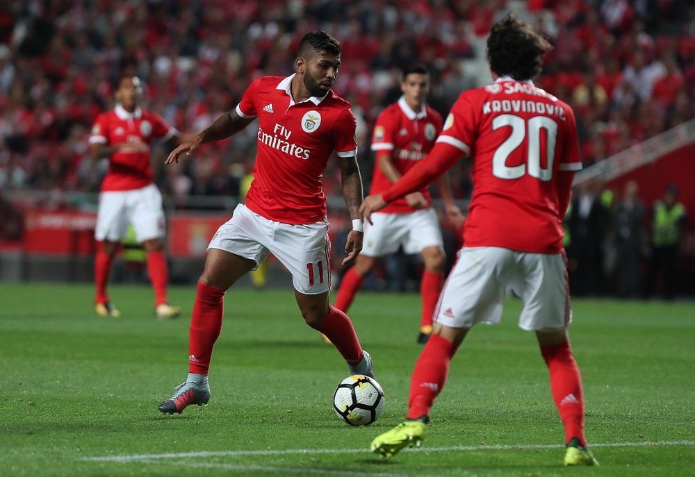 Gabriel Barbosa in action for Benfica. Twitter/SLBenfica