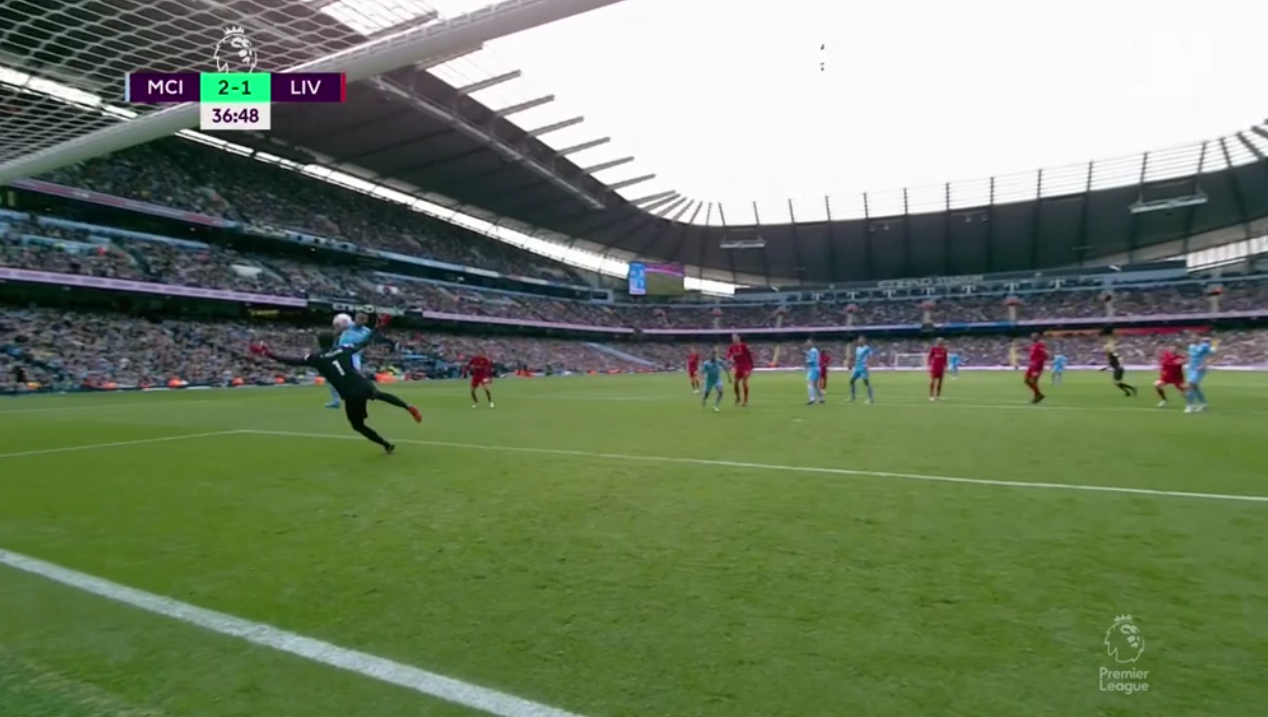 ï»¿Gabriel Jesus receives faraway from Alexander-Arnold to make it 2-1