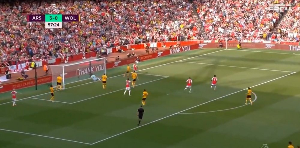 Gabriel Jesus makes it four. Screenshot/ESPN