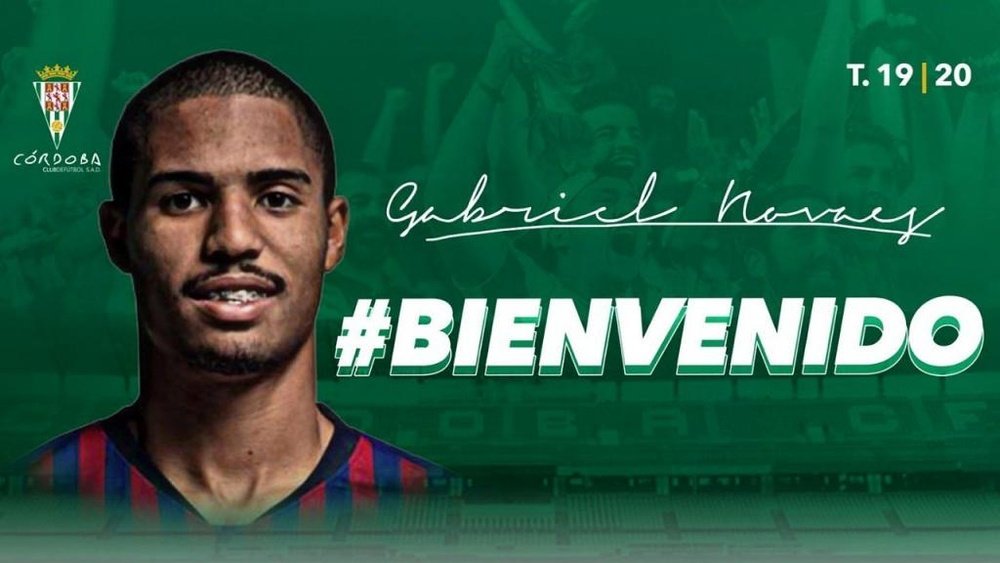 Novaes reforzará al Córdoba. Twitter/Cordobacfsad