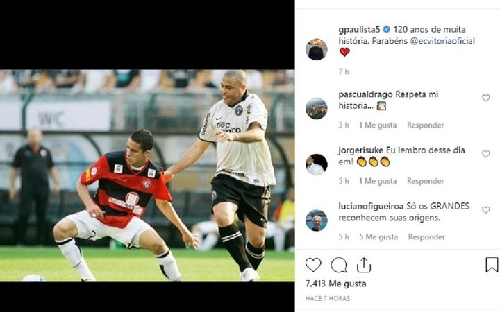 El guiño de Gabriel Paulista a Ronaldo y al Vitória