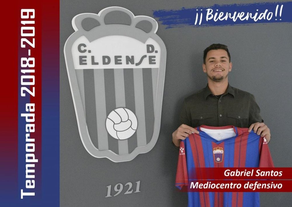 El Eldense anunció el fichaje de Gabriel Santos. Twitter/CD_Eldense