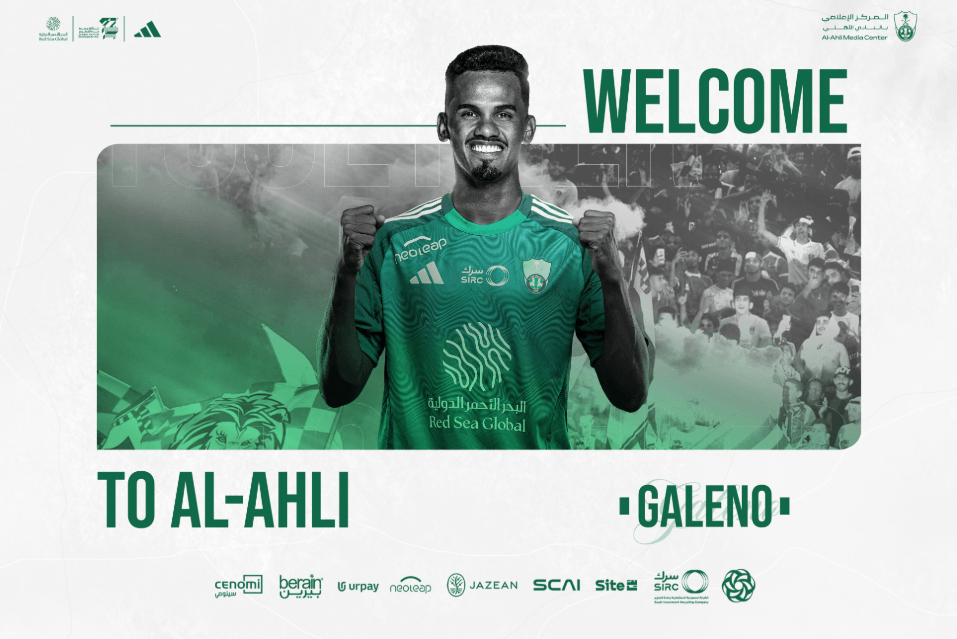 O Al-Ahli, da Arábia Saudita, concluiu nesta sexta-feira, a contratação do atacante brasileiro Wenderson Galeno, transferido do Porto por 50 milhões de euros, segundo informou o clube português à Comissão do Mercado de Valores Mobiliários do país.
