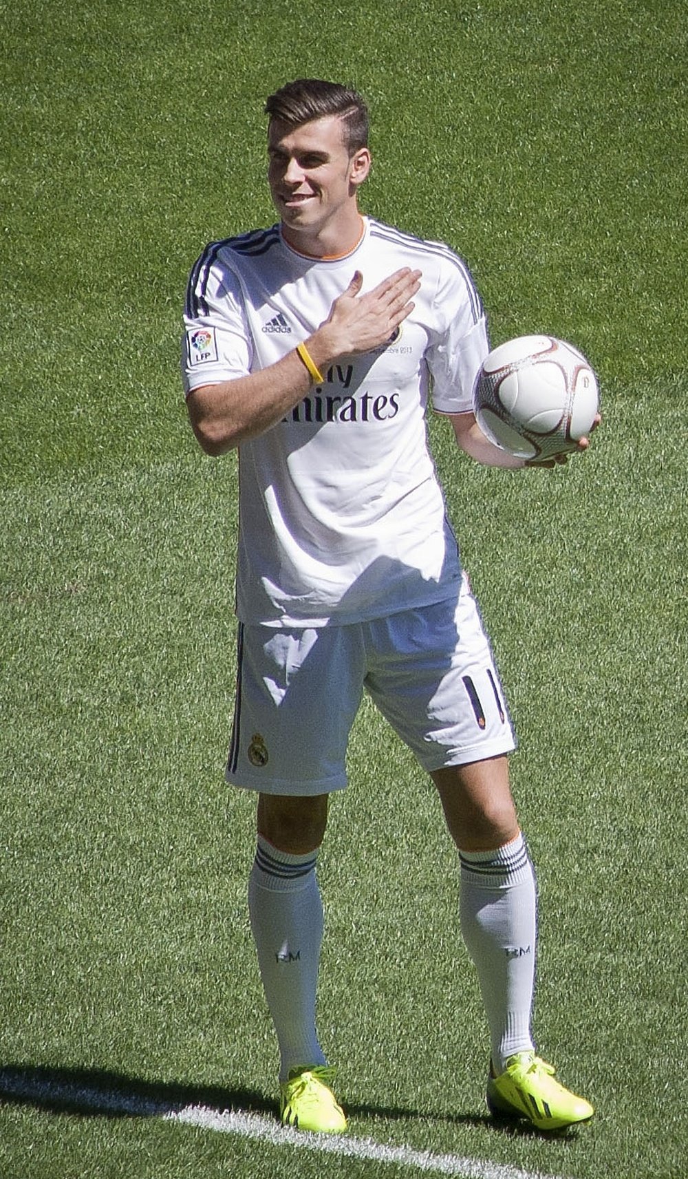 Gareth Bale, jugador del Real Madrid y la selección de Gales, en un partido con el club blanco. Wikipedia.