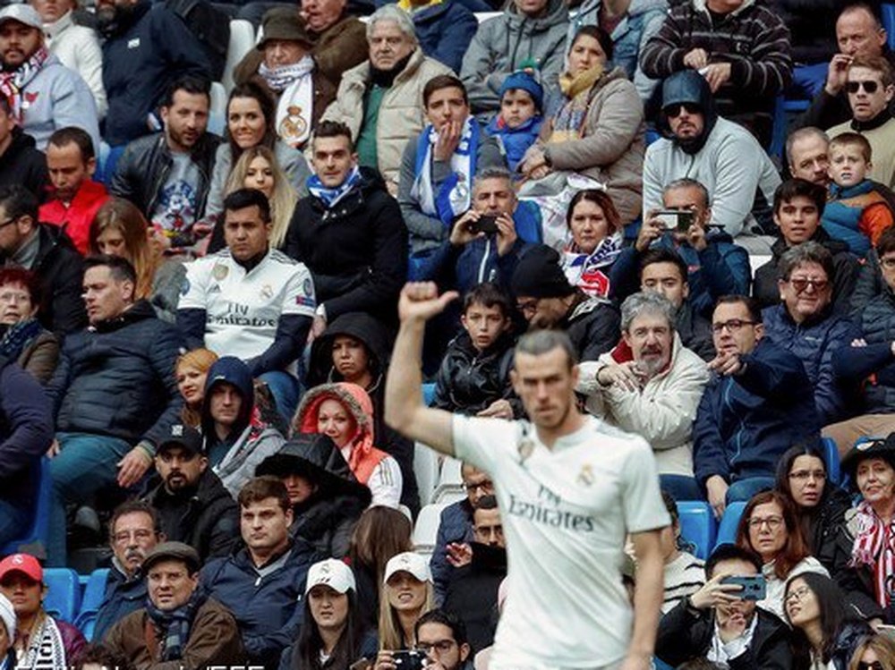 Bale recebeu assobios no Santiago Bernabéu. EFE