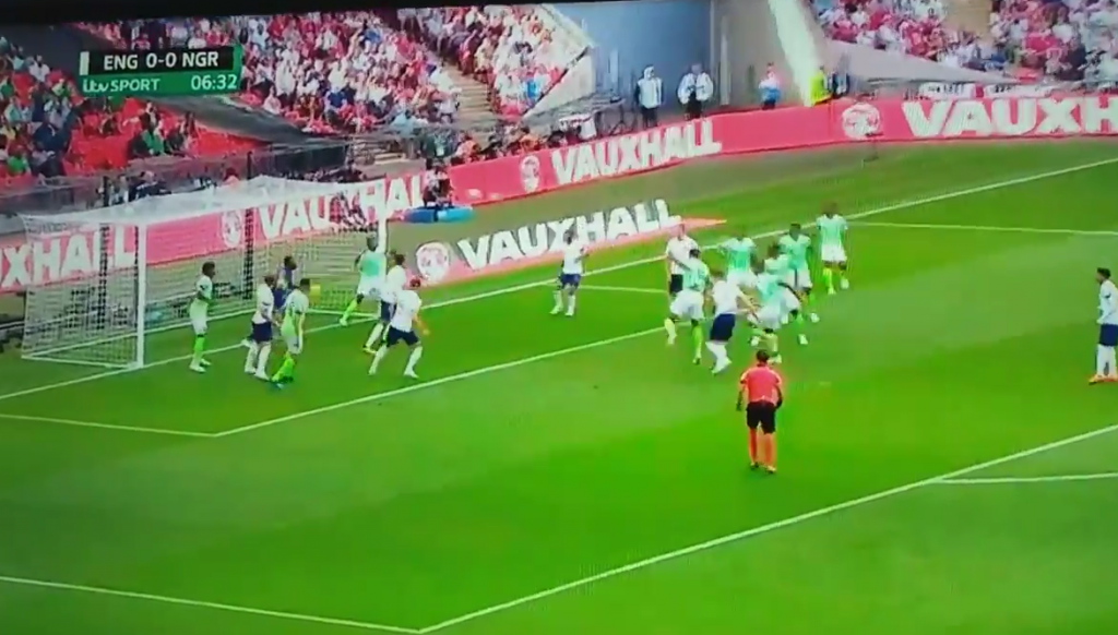 Cahill powered England in front with a header from a corner