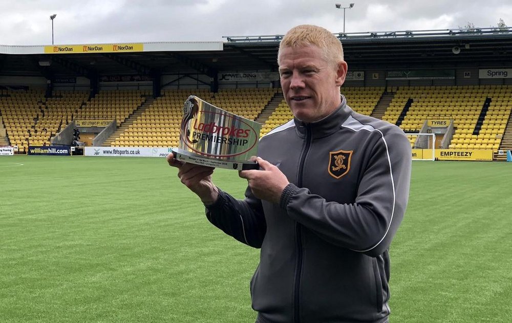 Gary Holt has been named the manager of the month. Twitter/spfl