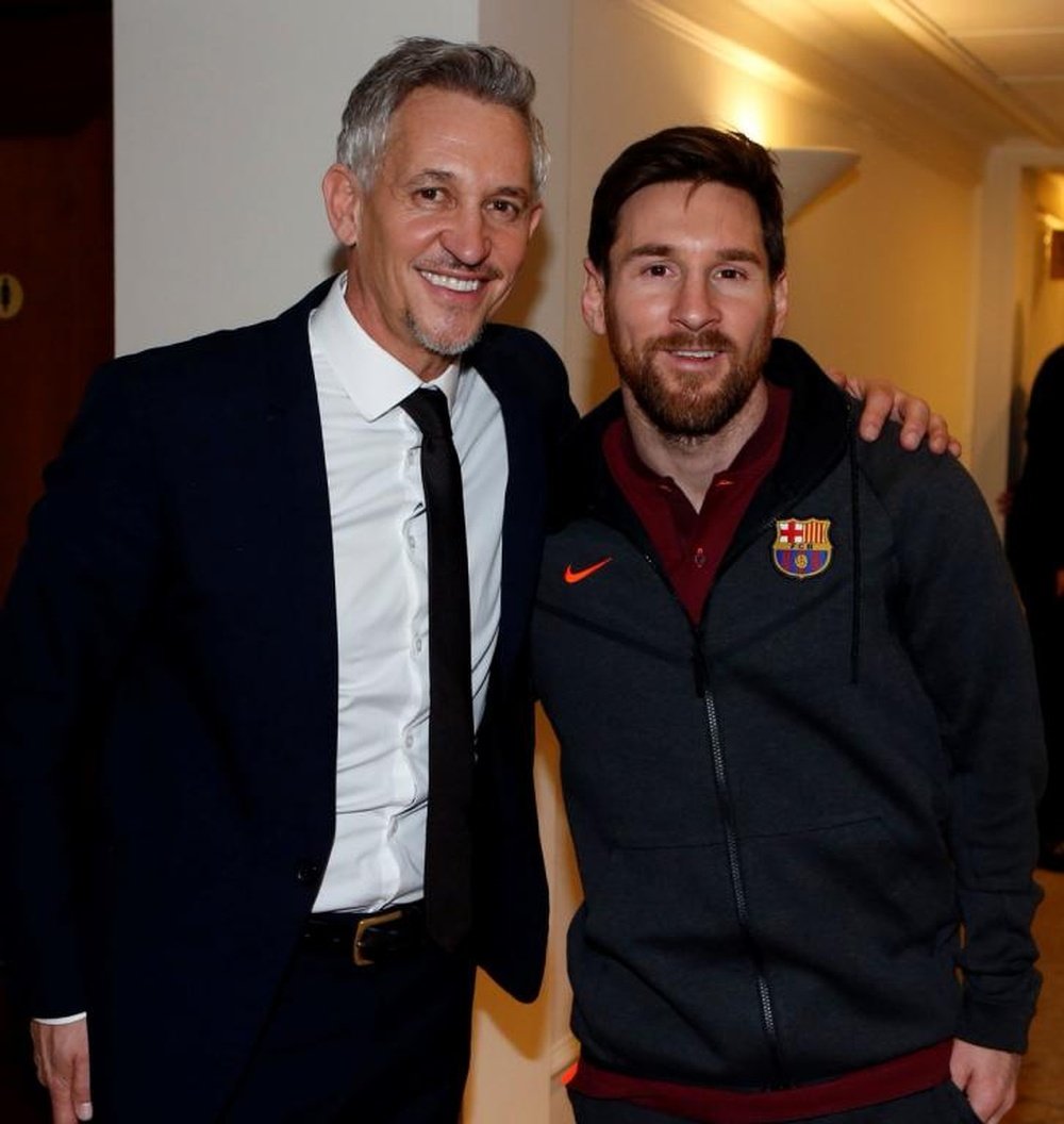 Lineker conoció a Leo Messi. FCBarcelona