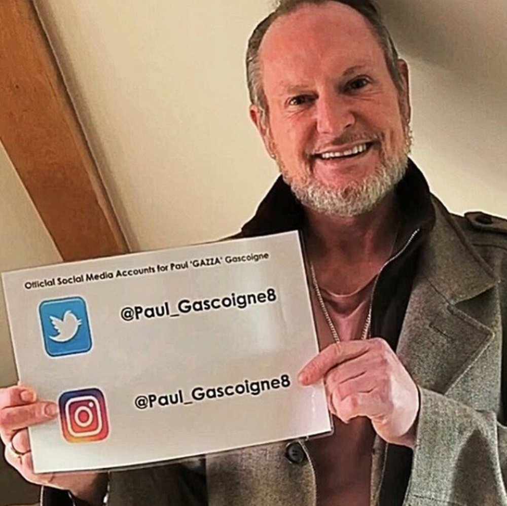 Gascoigne debuta en las redes sociales. Instagram