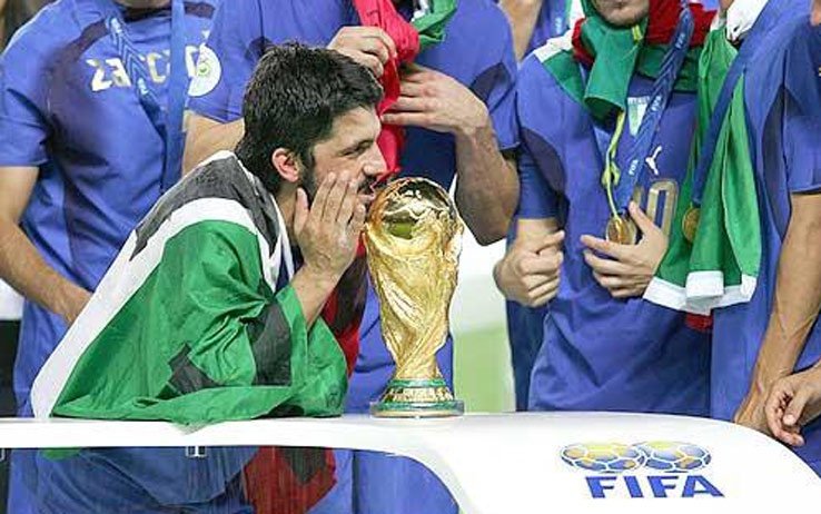 Gattuso fue uno de los jugadores más carismáticos del Milan y de la Selección Italiana. AFP