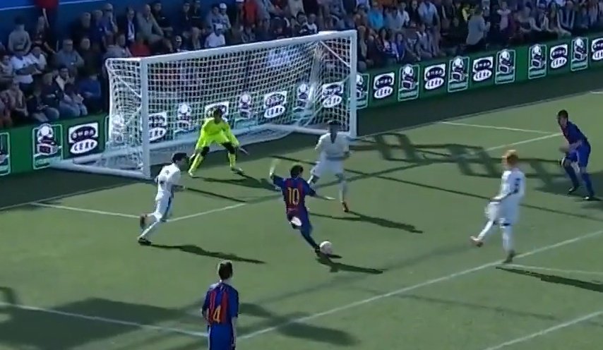 Gavi scored a goal v Real Madrid in 2016. Screenshot/DUGOUT