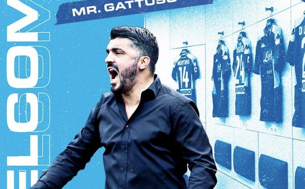 Gattuso, entrenador del Nápoles. Twitter/sscnapoli