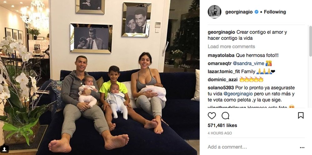 La familia al completo. Instagram/Georgina